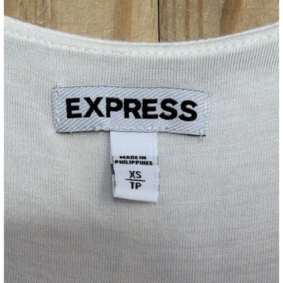 Express Ivory Sparkly Rhinestone Overlay Tank Top size Small - Picture 5 of 7